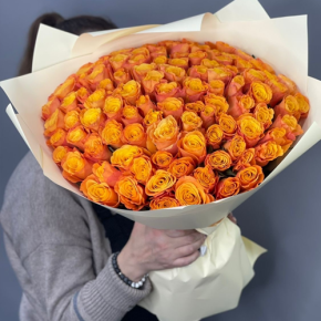 Букет из 101 огненной розы (40 см) в Дедовске