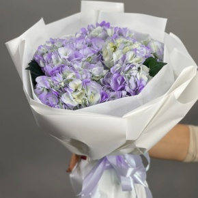 Букет из 5 фиолетовых гортензий в Дедовске