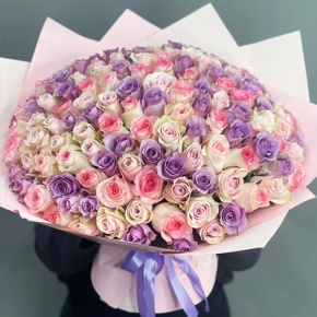 Букет из 101 розы нежный микс (40 см) в Дедовске