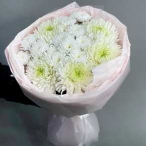 Букет из микса белых хризантем Магнум  в Дедовске