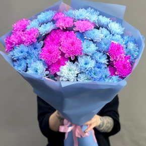 Букет "Матильда" из 15 кустовых хризантем в Дедовске