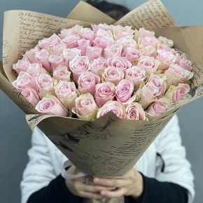 Букет из 51 пастельной розы (40 см) в Дедовске