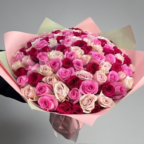Букет "Ода любви" из 101 розы микс (40 см) в Дедовске