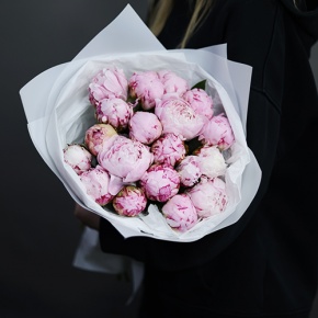 Букет из 19 розовых пионов Сара Бернар в Дедовске