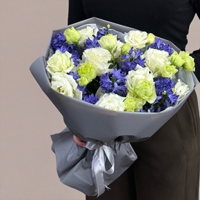 Букет из ароматных гиацинтов и эустом в Дедовске