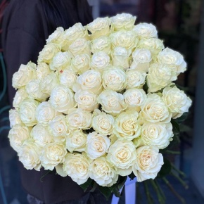 Букет из 51 розы Эквадор Мондиаль под ленту (80 см) в Дедовске