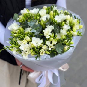 Букет из 51 белой фрезии в Дедовске