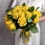Букет из 25 лимонных роз с рускусом (40 см) в Дедовске