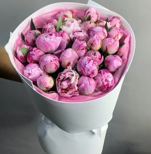 Букет из 29 пионов Сара Бернар в Дедовске