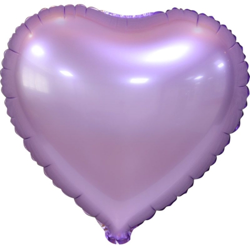 Сердце сиреневое фольгированный шар с гелием (45 см) в Дедовске