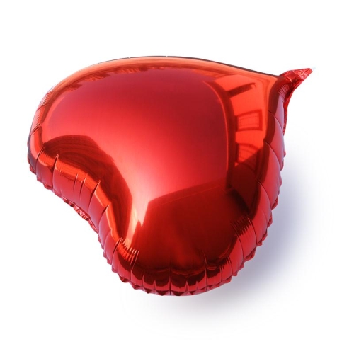 Сердце красное фольгированный шар с гелием (45 см) в Дедовске